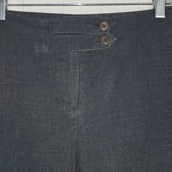 Larry Levine Stretch Trouser Wide Leg Capri's - Picture 2 of 3